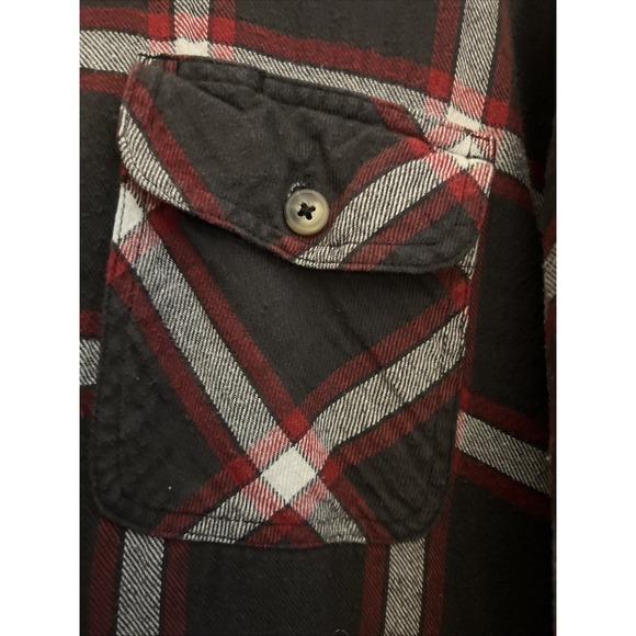 Wrangler Workwear Sherpa Fleece Lined Flannel Jacket Mens Lg Plaid Pockets - Picture 3 of 16